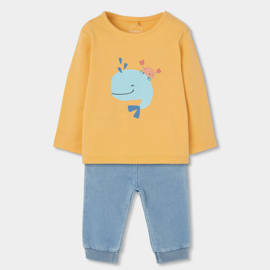 Conjunto malha 2 pç para bebé