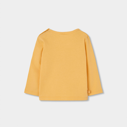Conjunto de Bebé em Algodão Amarelo com Baleia