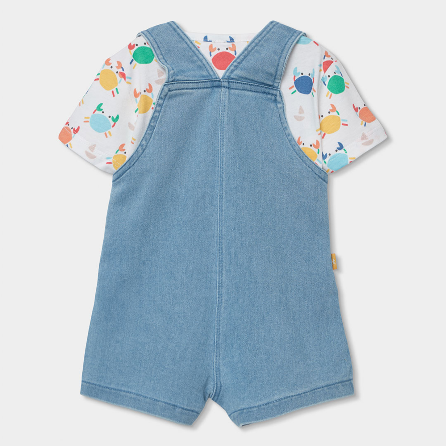Conjunto de Jardineiras e T-shirt Caranguejo
