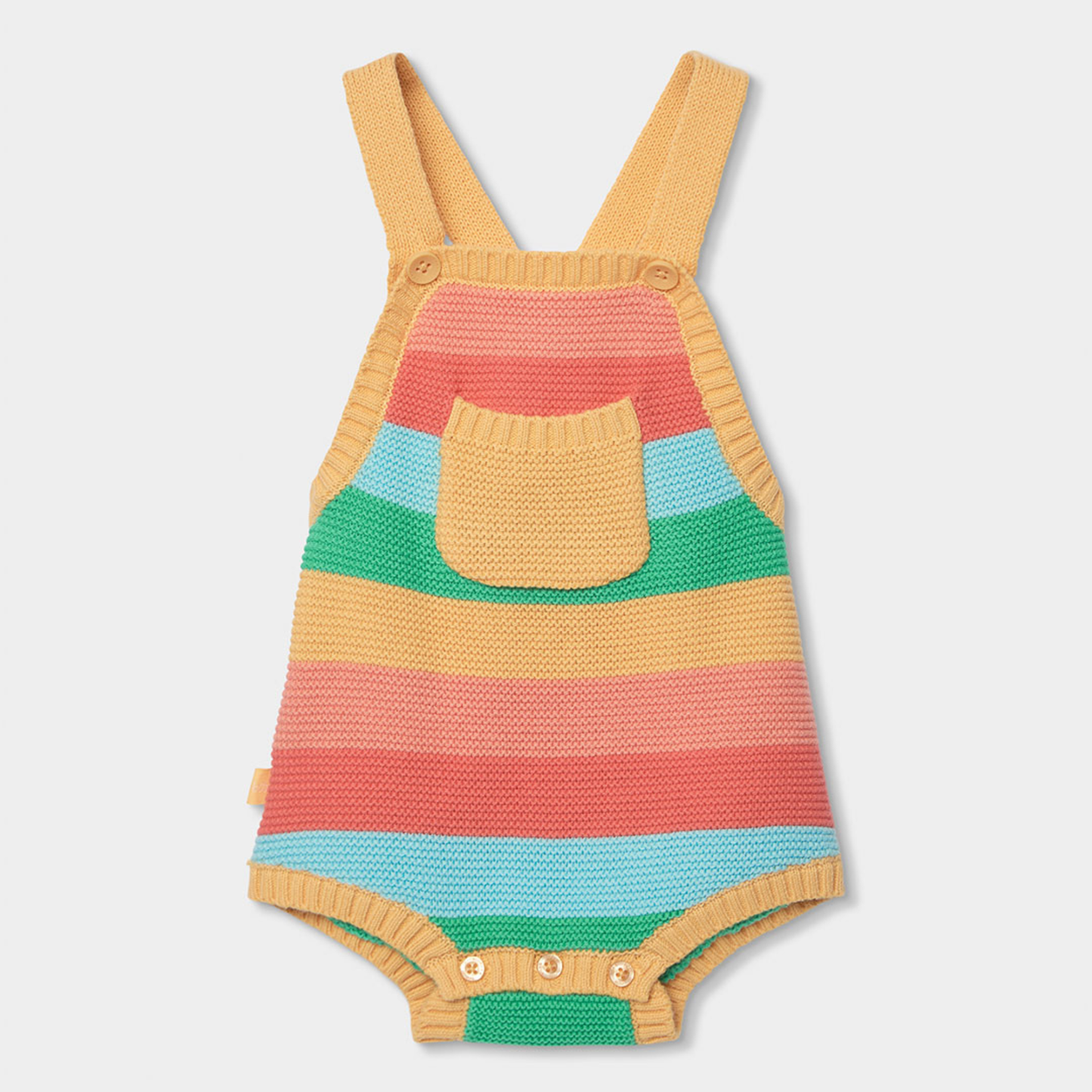 Conjunto de Jardineiras em Malha às Riscas e T-shirt – Conforto e Cor para Bebé