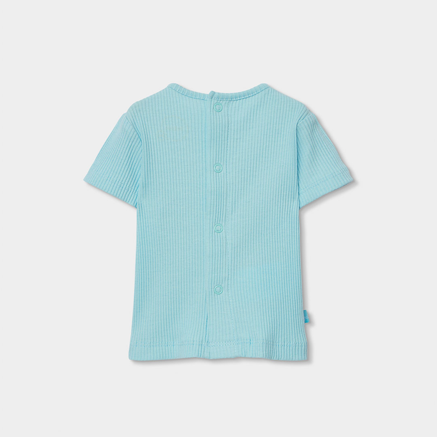 Conjunto de Jardineiras em Malha às Riscas e T-shirt – Conforto e Cor para Bebé