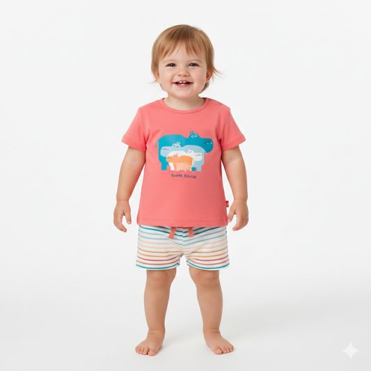 Conjunto de T-shirt e Calções