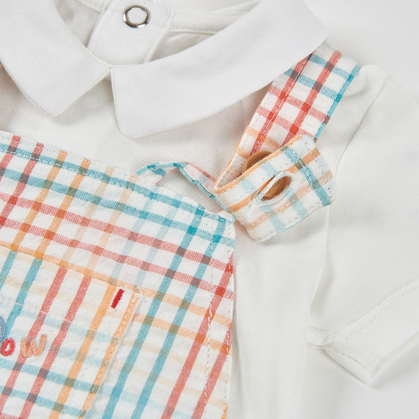 Conjunto de Jardineiras "Rainbow Jungle" e Polo – Frescura e Estilo para Bebé
