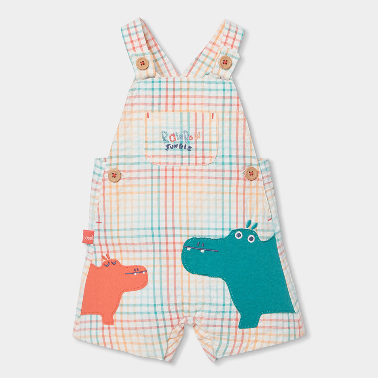 Conjunto de Jardineiras "Rainbow Jungle" e Polo – Frescura e Estilo para Bebé