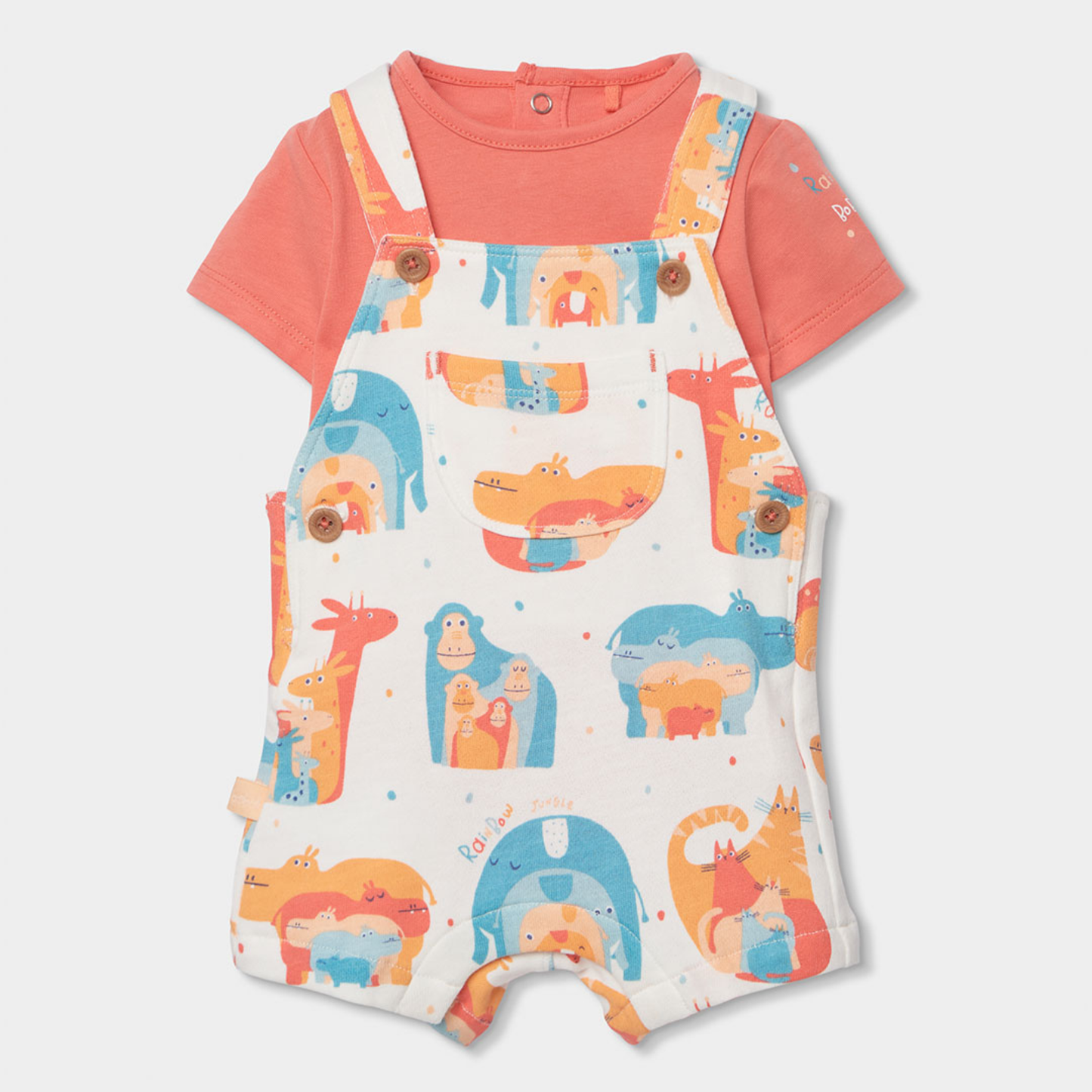 Conjunto de Jardineiras e Body
