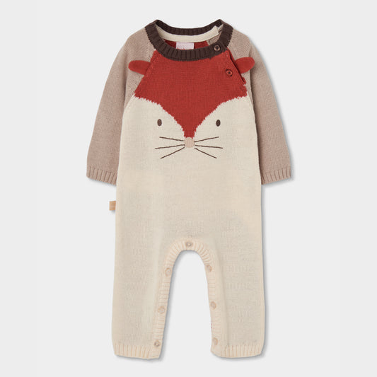Babygrow de Malha Raposa com Orelhas