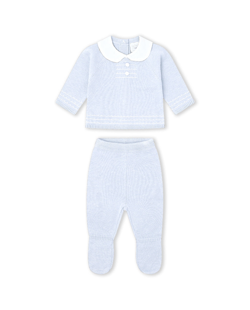Conjunto de Malha Camisola de Gola e Calças