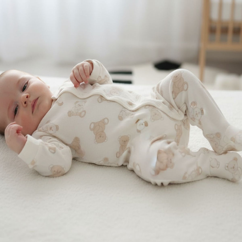 Babygrow em veludo estampado ursos | DEOLINDA