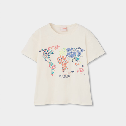Conjunto de T-shirt e Calções Salmão