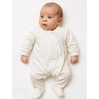 Babygrow em veludo azul / branco