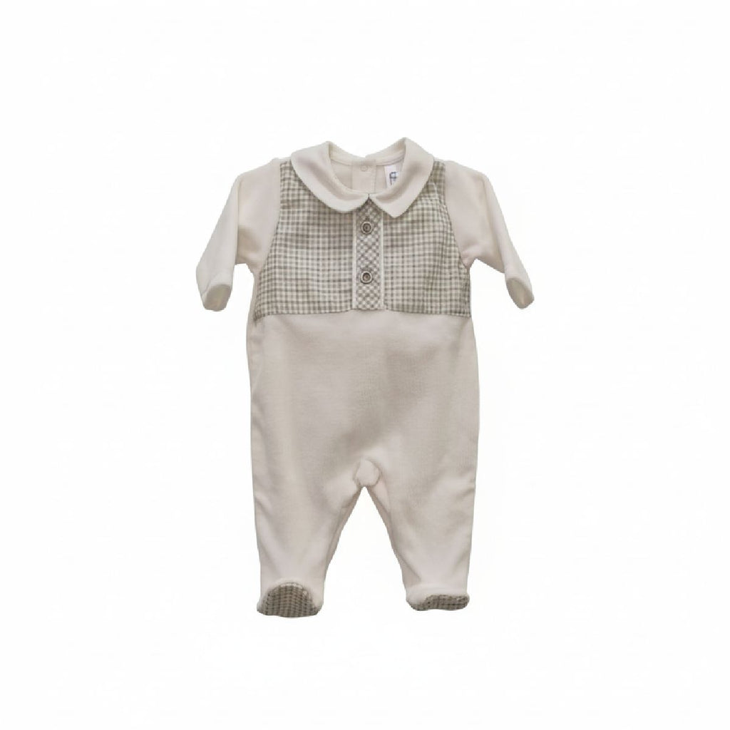Babygrow veludo pérola "chess" | BABI