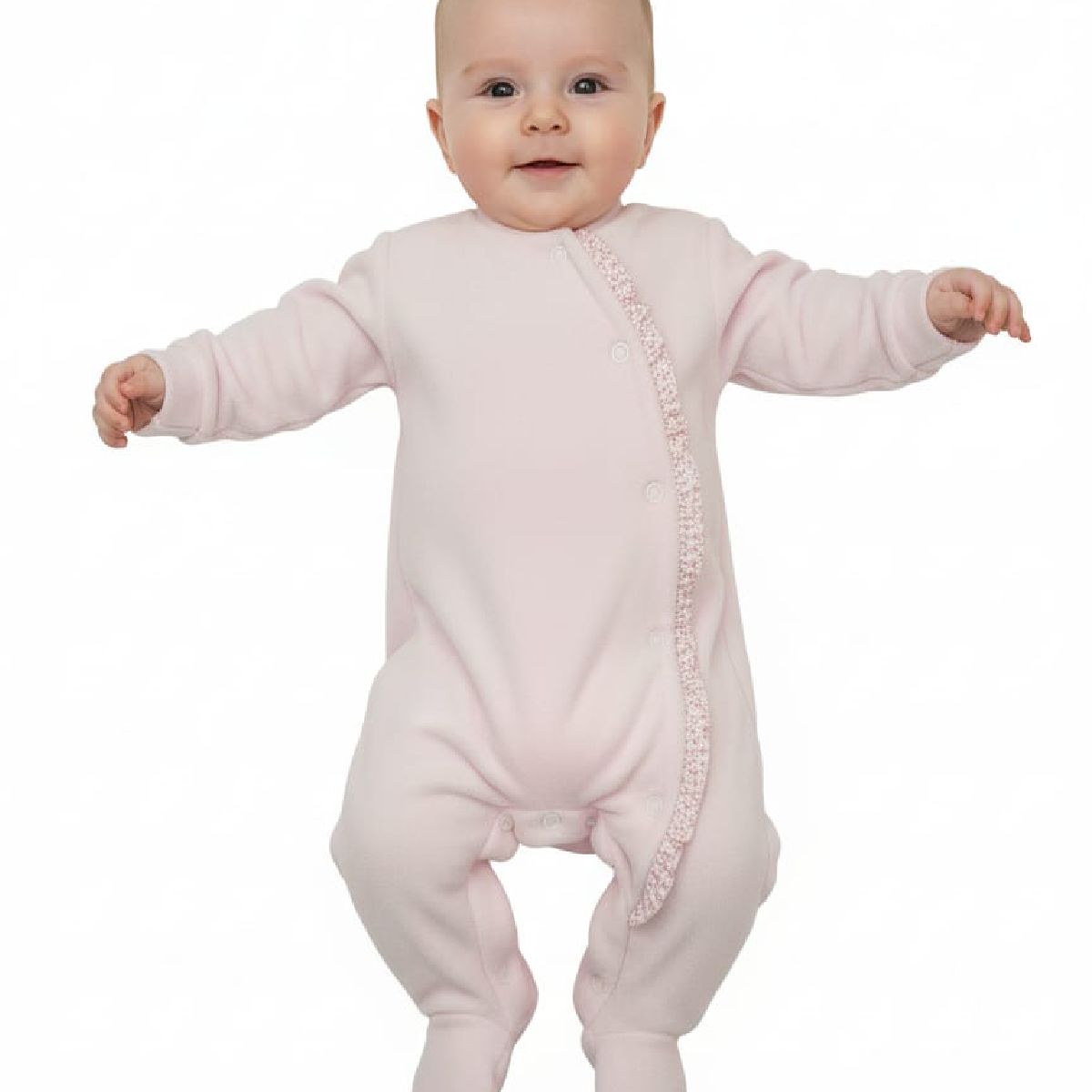 Babygrow de veludo rosa