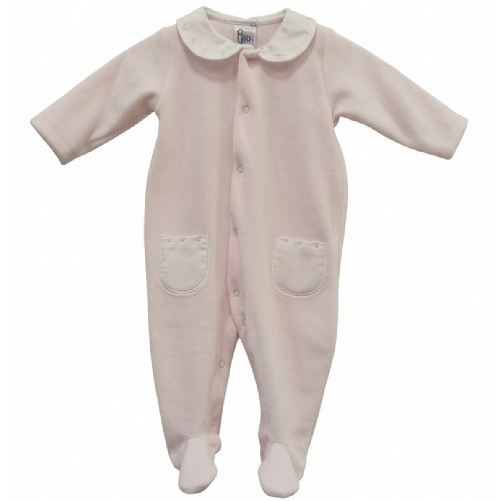 Babygrow veludo rosa| BABI
