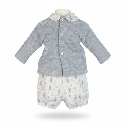 Conjunto Camisola e Calções Estampados Animais