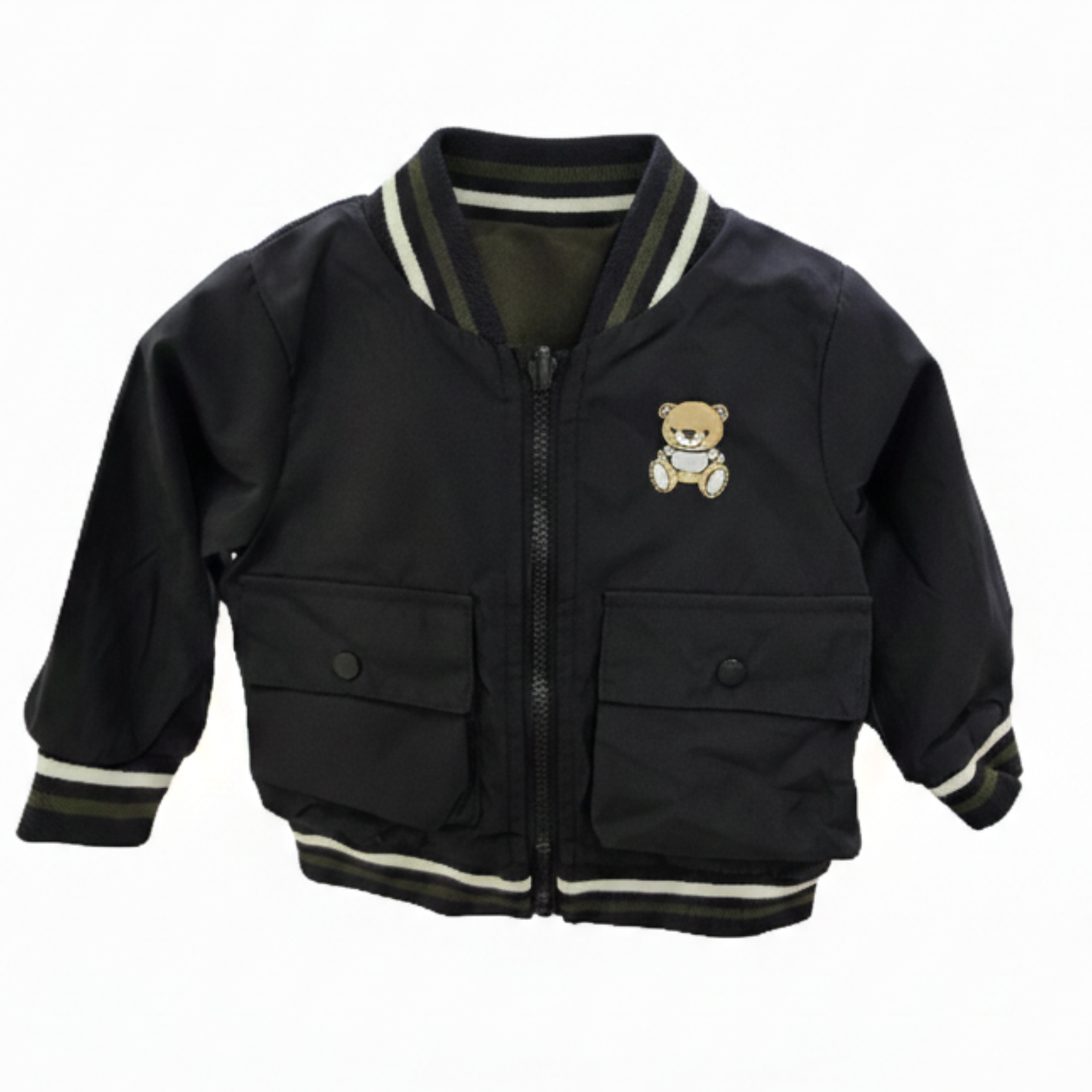 Blusão Reversível com urso