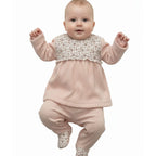 Conjunto 2pc veludo rosa "Flourish" | BABI