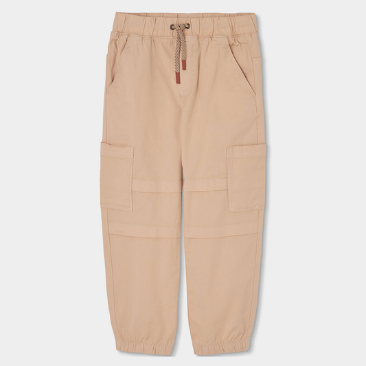 Calças Gabardina com Cintura Elástica