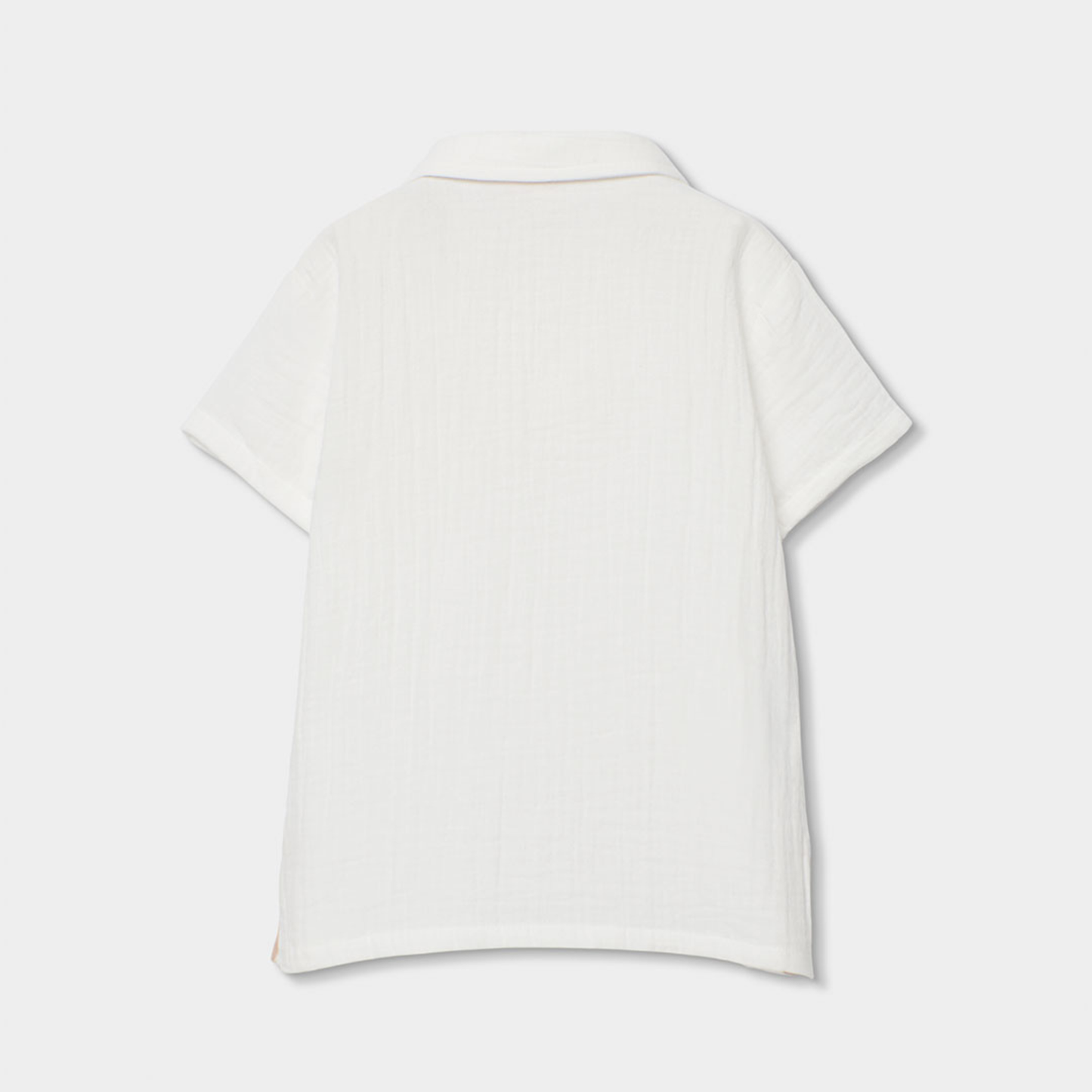 Polo infantil de algodão branco