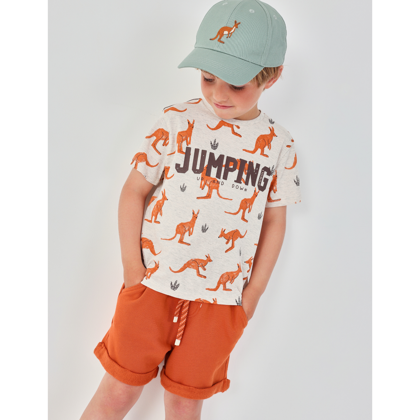 T-shirt com Estampado de Cangurus