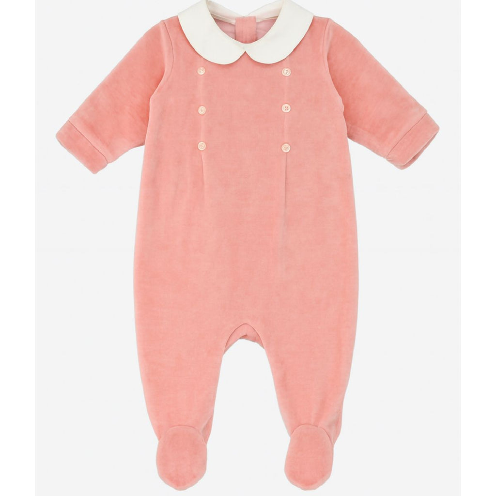 Babygrow de veludo rosa velho
