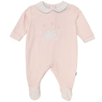 Babygrow veludo rosa coelhos