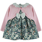 Vestido com casaco floral