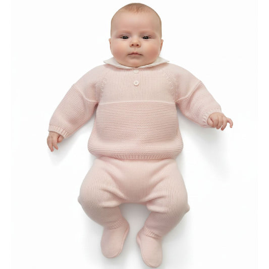 Conjunto de malha rosa 2 pc