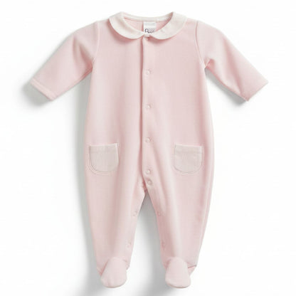 Babygrow Veludo Rosa