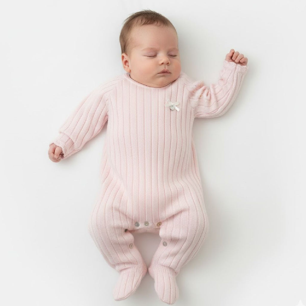 Babygrow de Malha bebé menina "angel" - Rosa | BABI