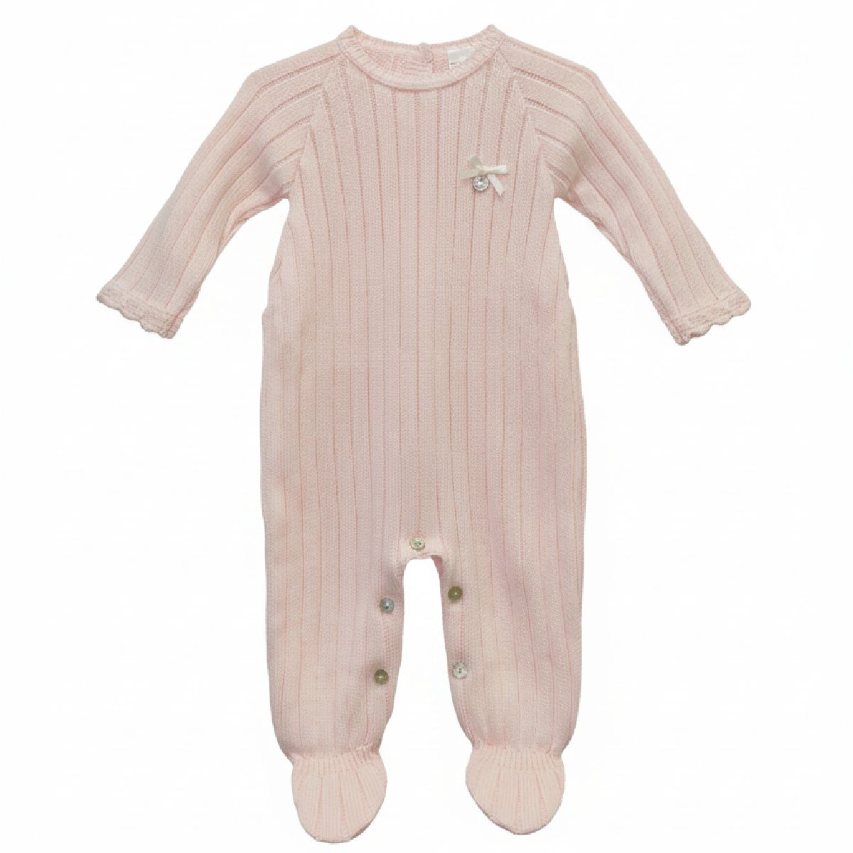 Babygrow de Malha bebé menina "angel" - Rosa | BABI