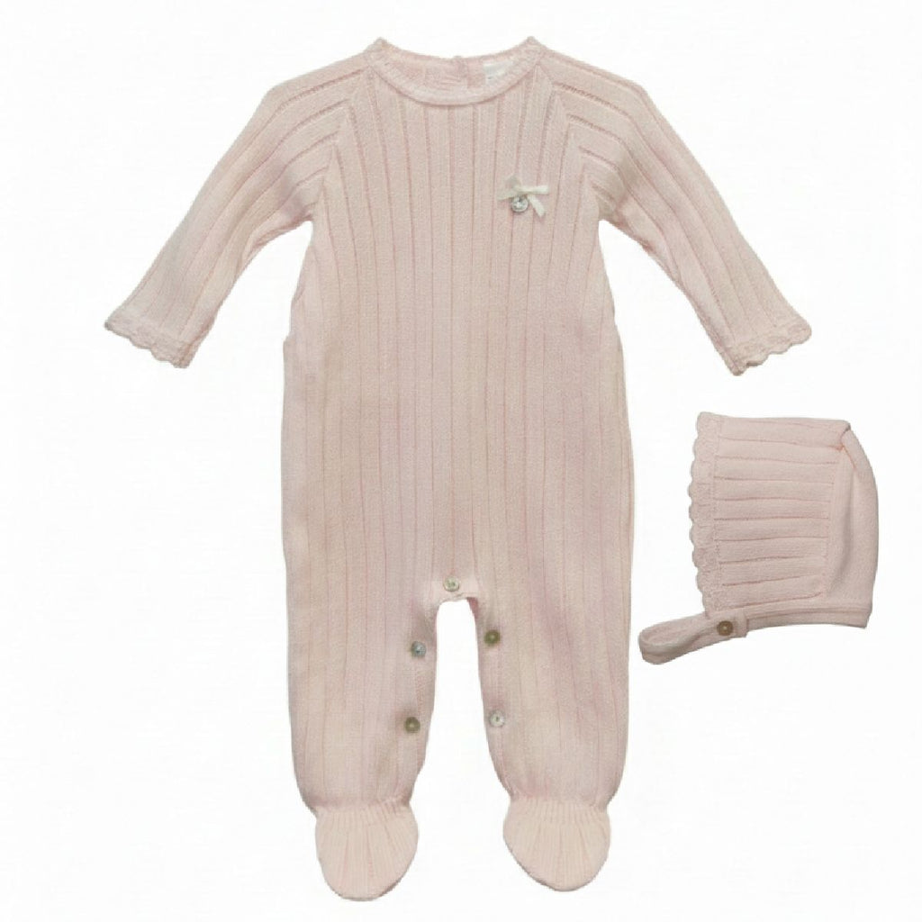 Babygrow de Malha bebé menina "angel" - Rosa | BABI