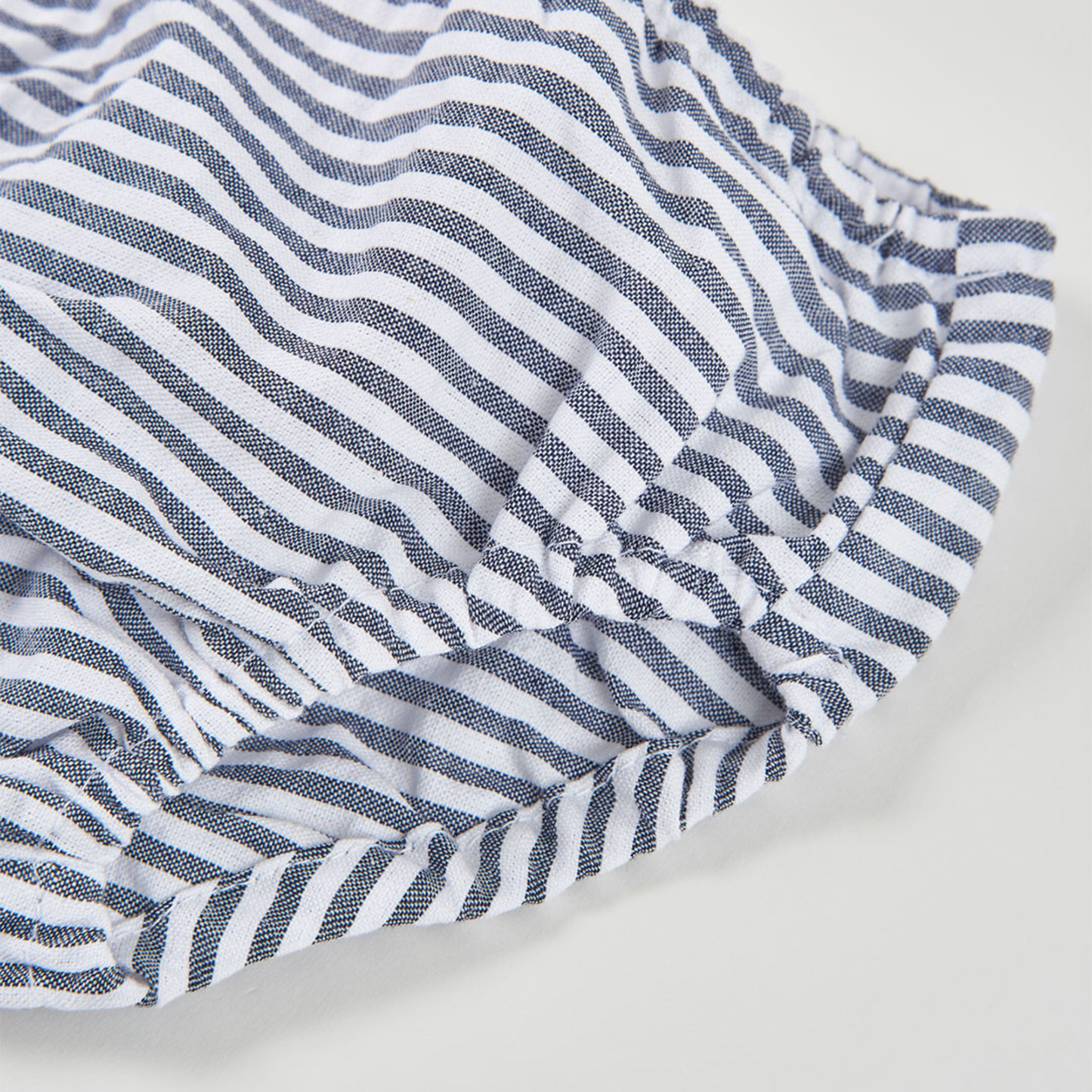 Conjunto de Vestido e Tapa-fraldas às Riscas para Bebé Menina