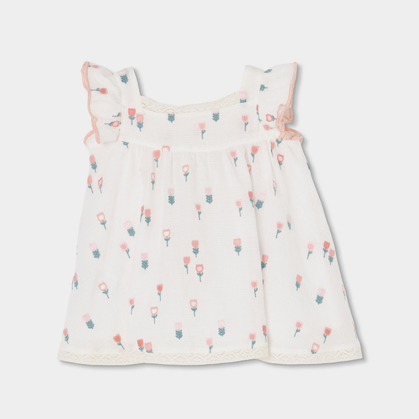 Vestido de Flores e Tapa-fraldas