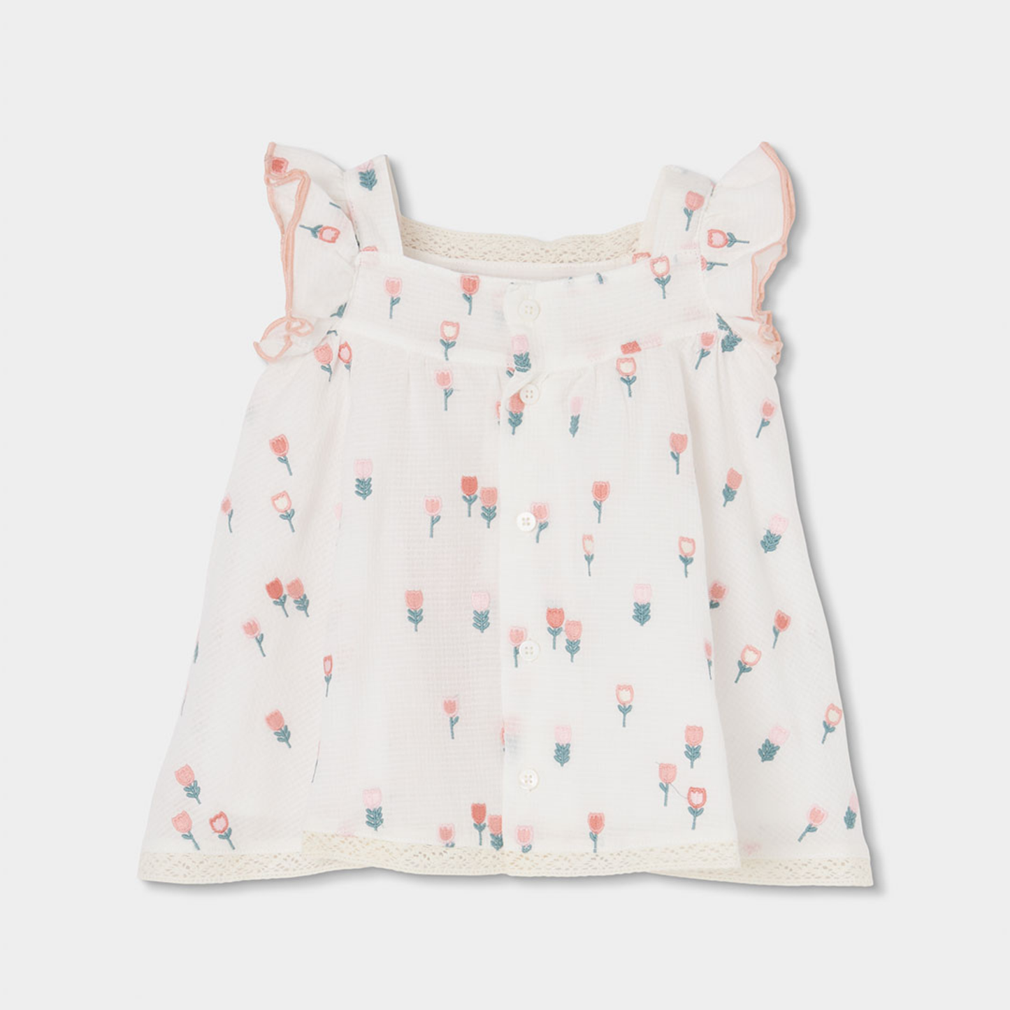 Vestido de Flores e Tapa-fraldas