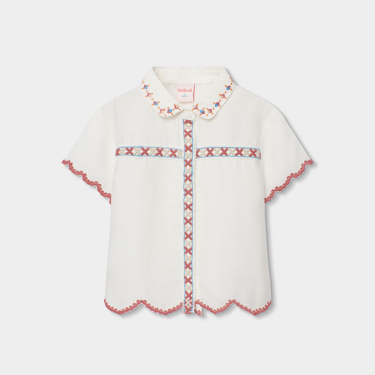 Blusa de Menina com Bordados
