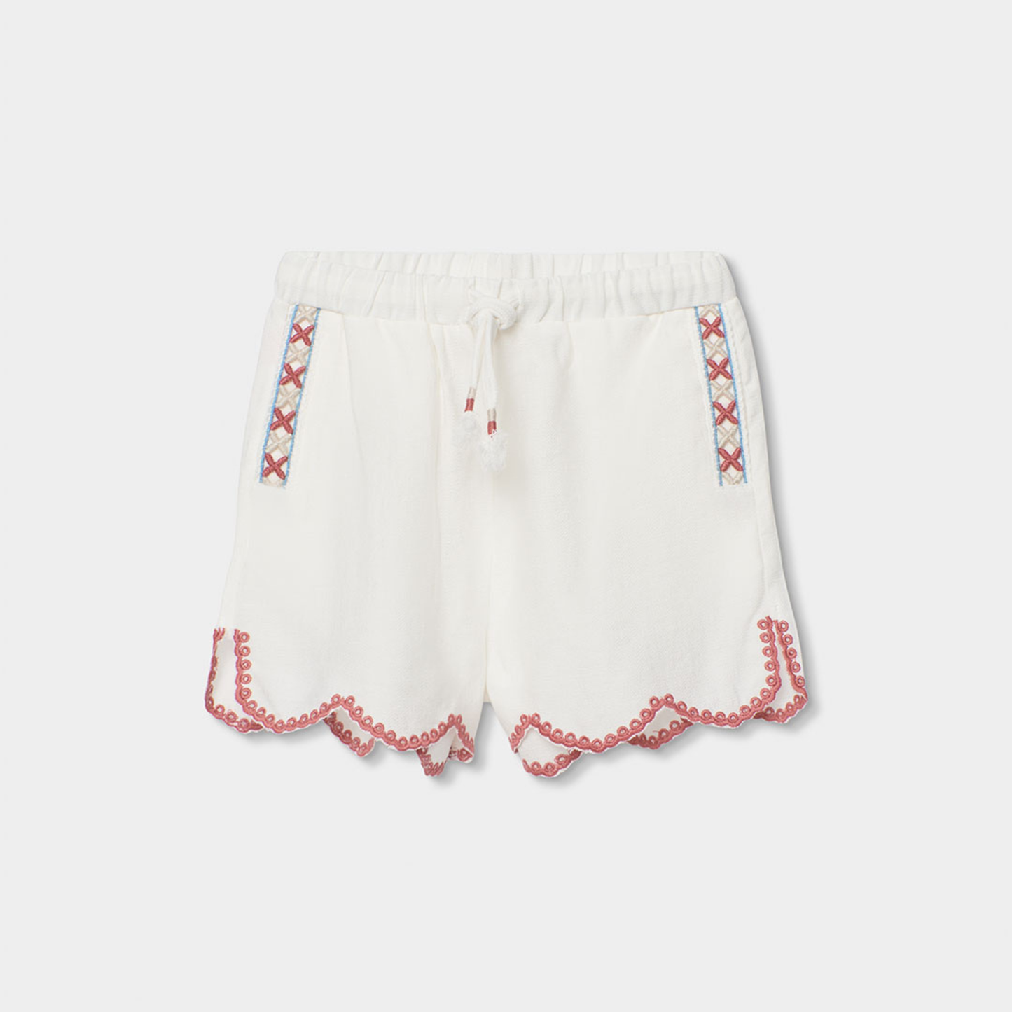Calções de Menina com Bordados