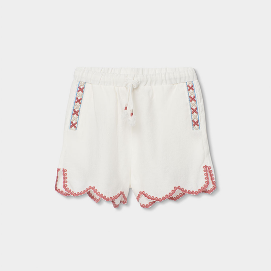 Calções de Menina com Bordados