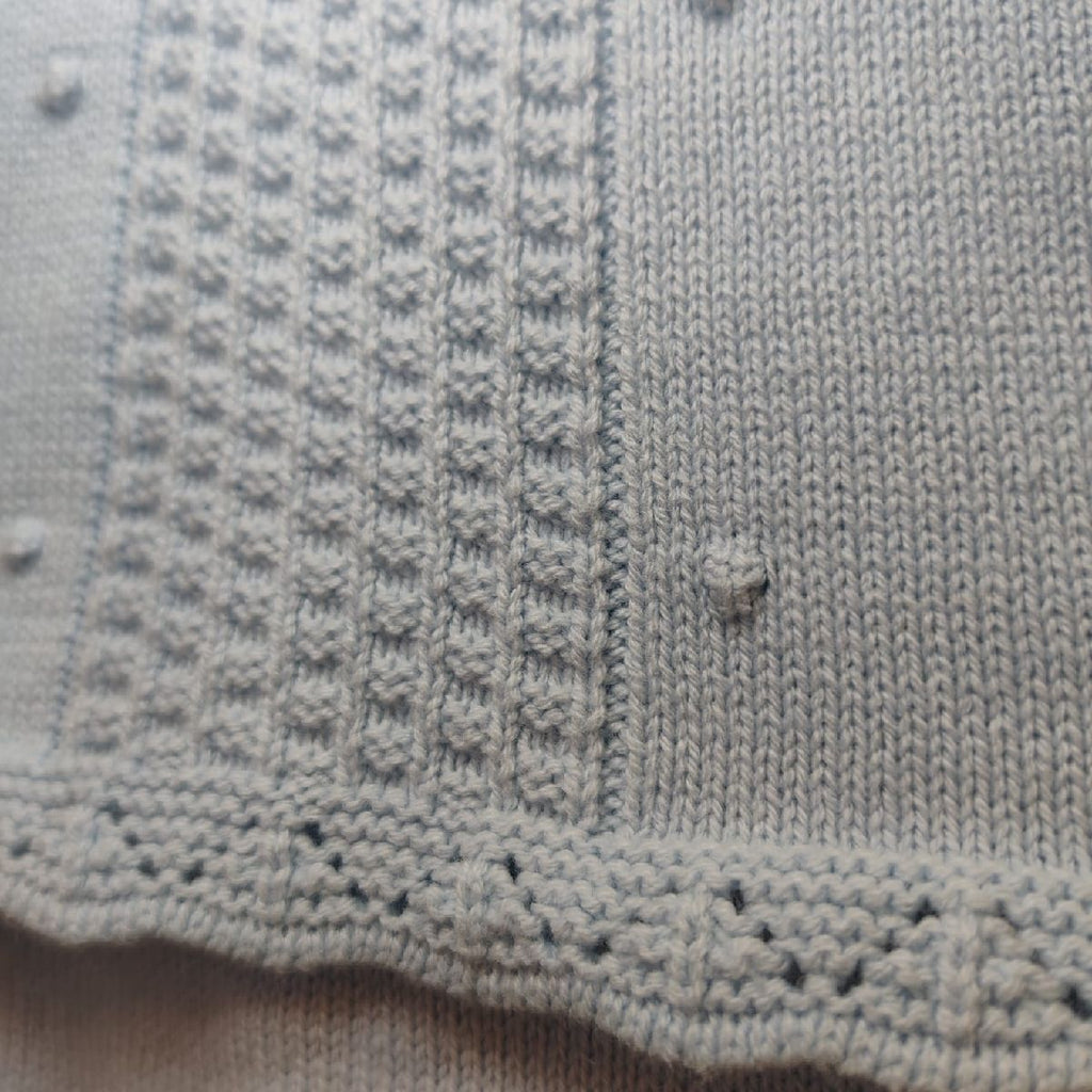 Conjunto de malha bebé menino "angel" 3 pc - Azul | BABI