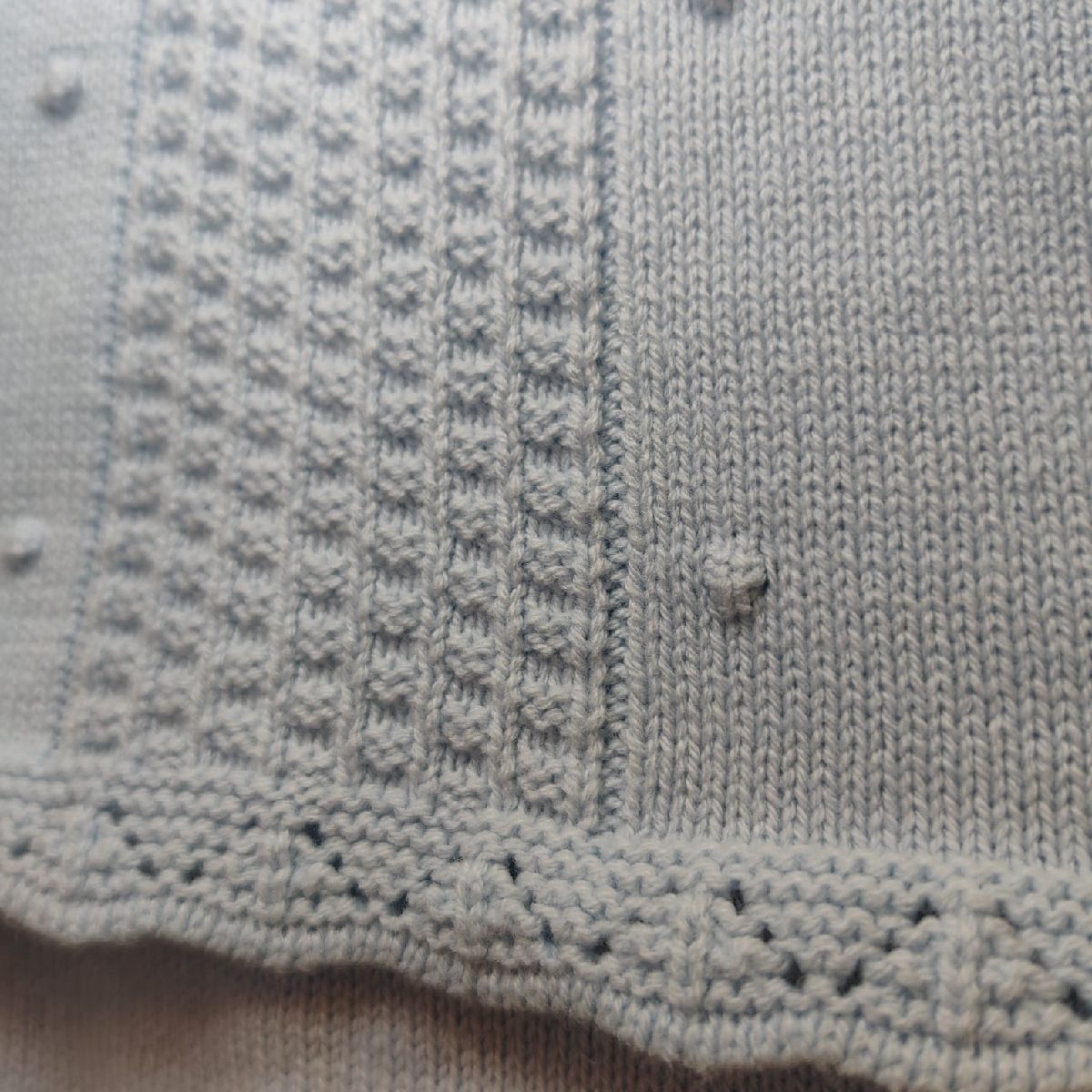 Conjunto de malha bebé menino "angel" 3 pc - Azul | BABI