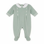 Babygrow de veludo verde