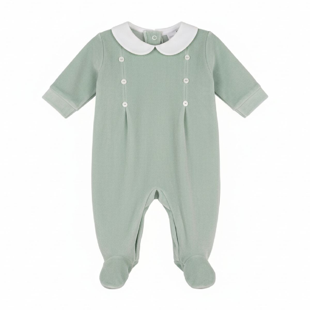 Babygrow de veludo verde