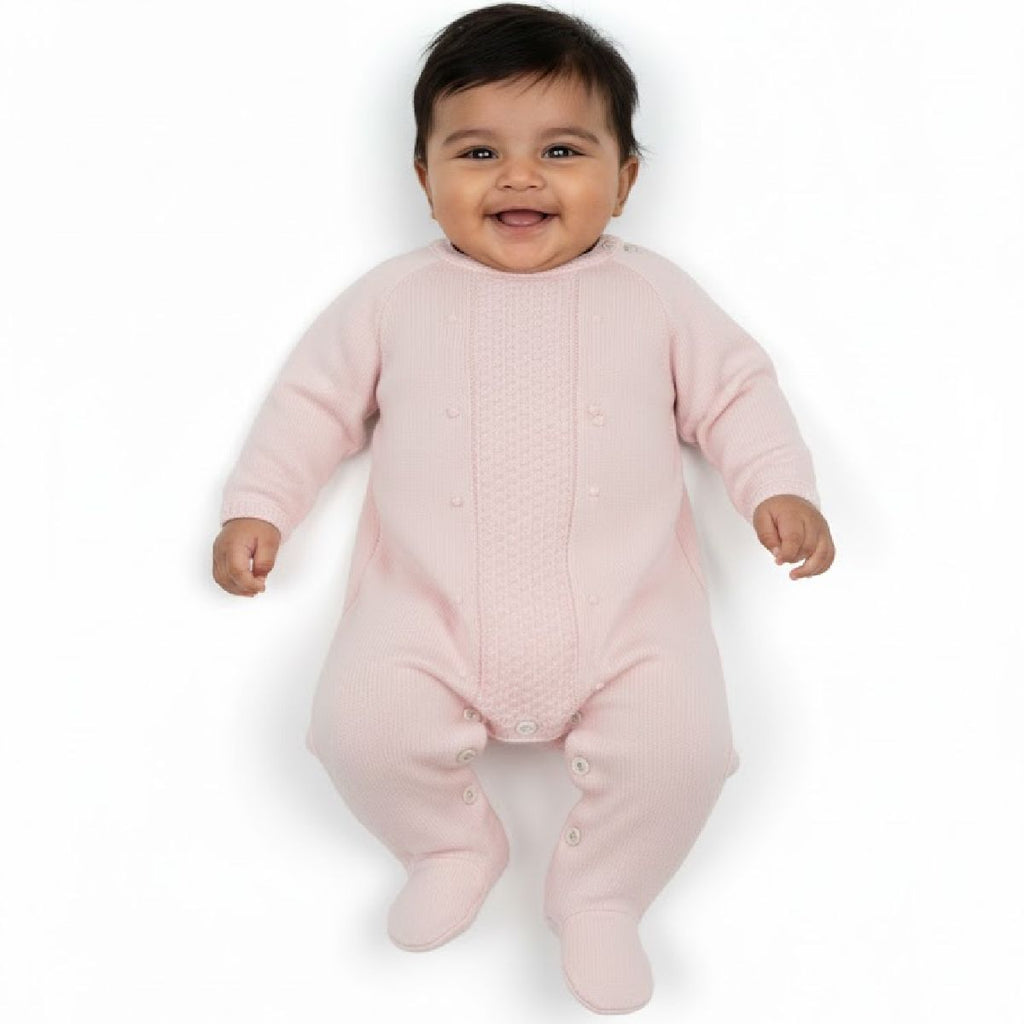 Babygrow de Malha bebé menina "angel" - Rosa | BABI