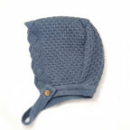 Conjunto de malha bebé menina "soft" - 3pç azul | BABI