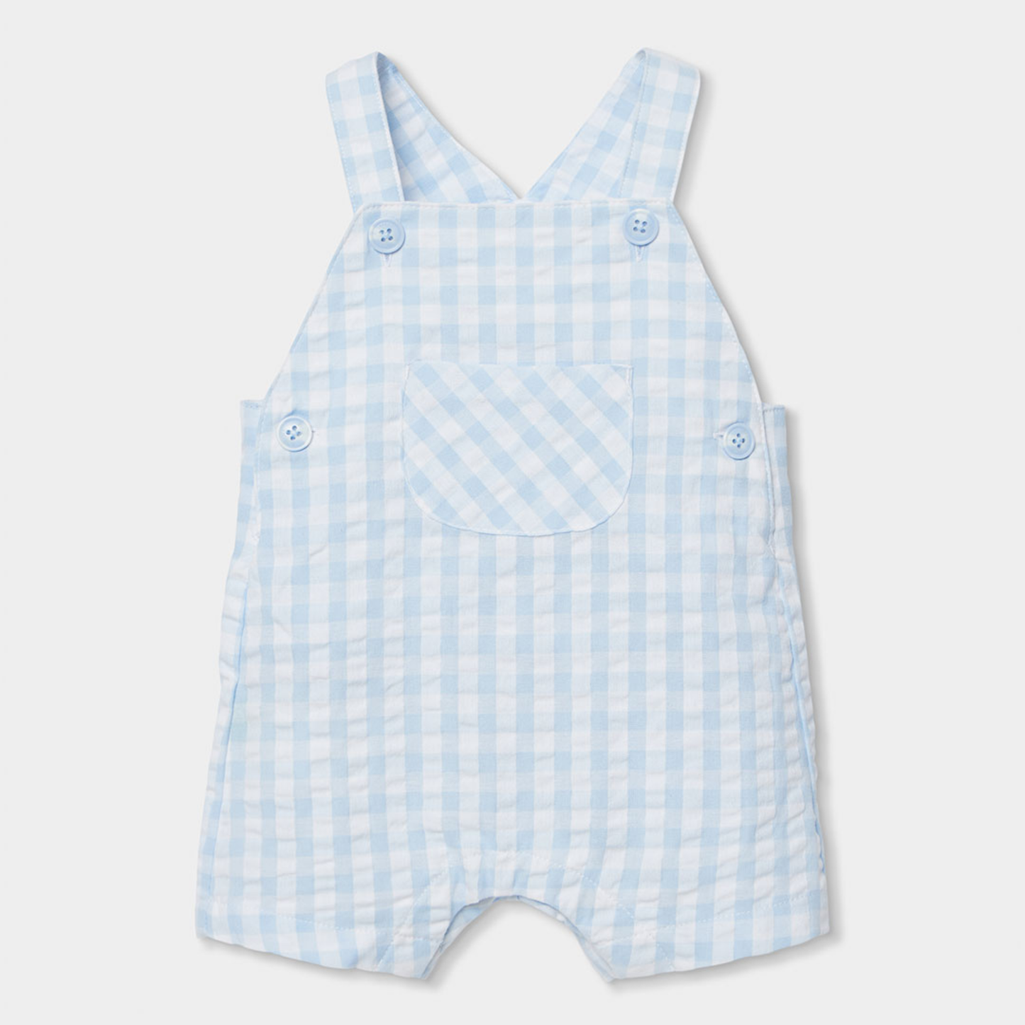 Conjunto de Jardineiras Vichy e Polo