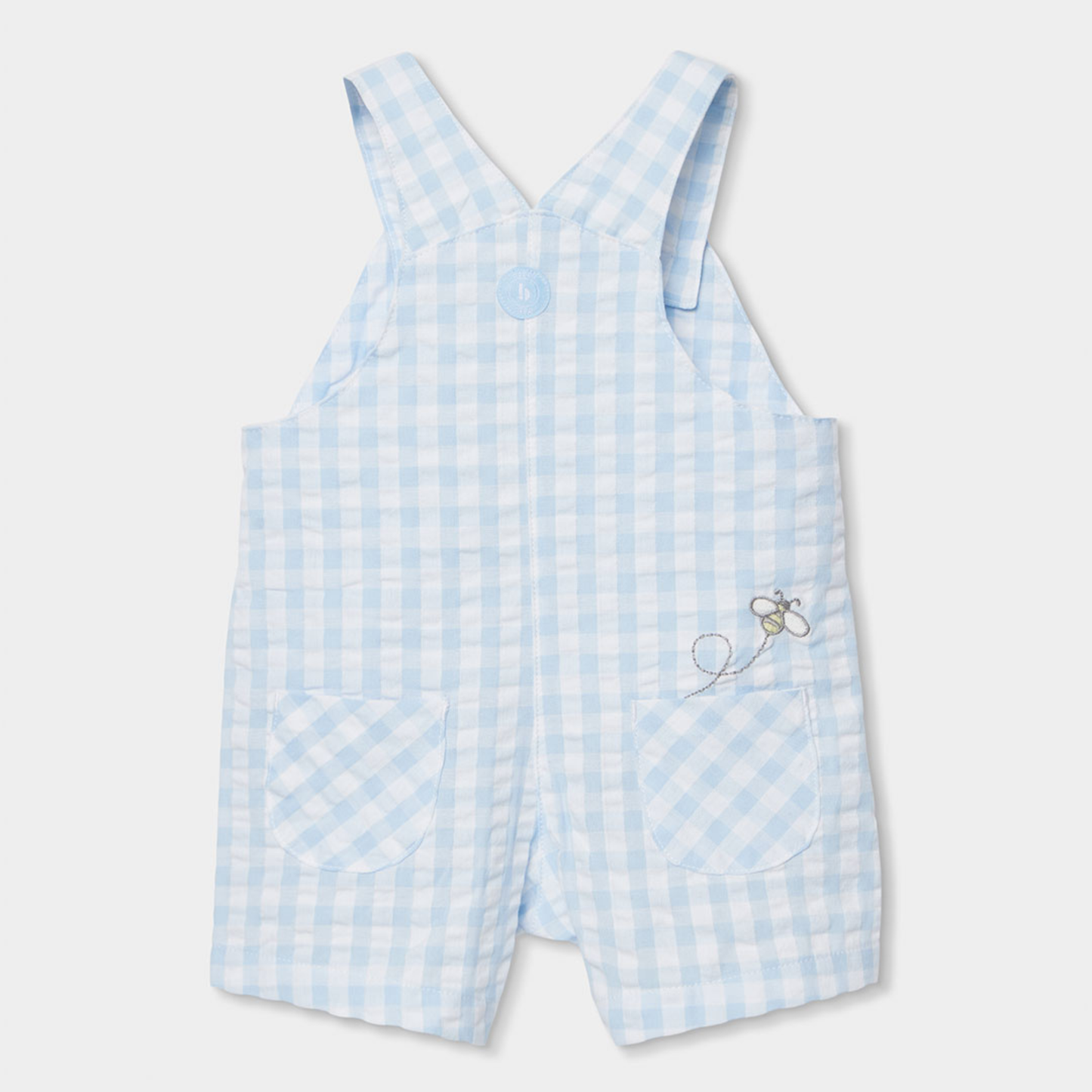 Conjunto de Jardineiras Vichy e Polo