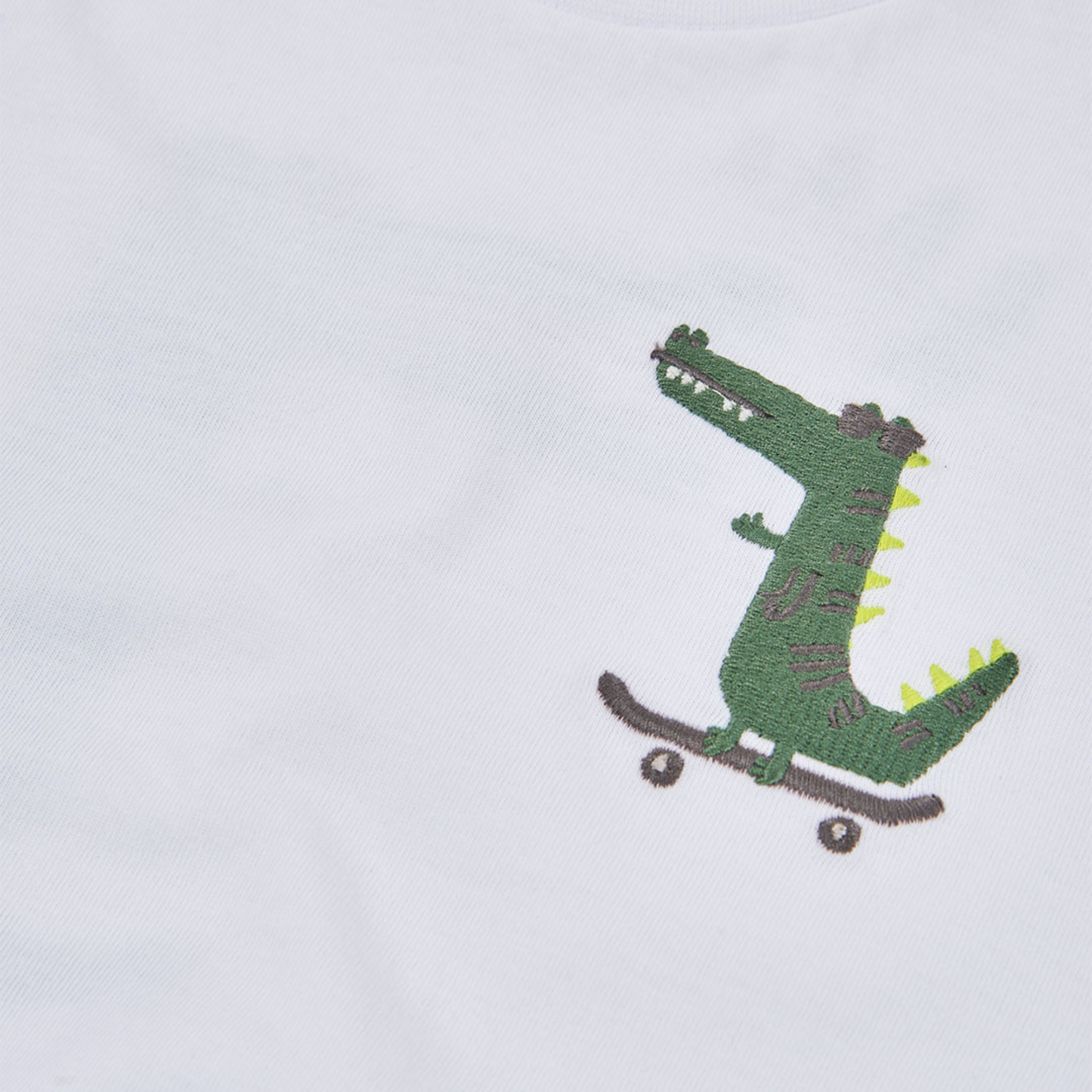 T-shirt com Estampado de Crocodilo