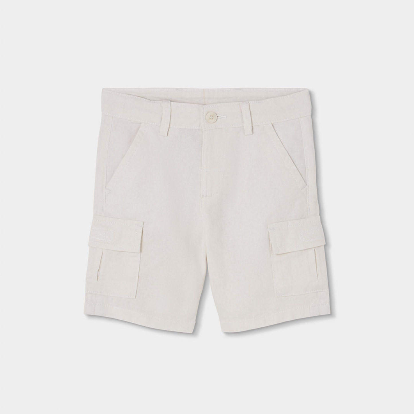 Calções de Linho Tipo Cargo – Elegância Natural e Frescura para Rapaz