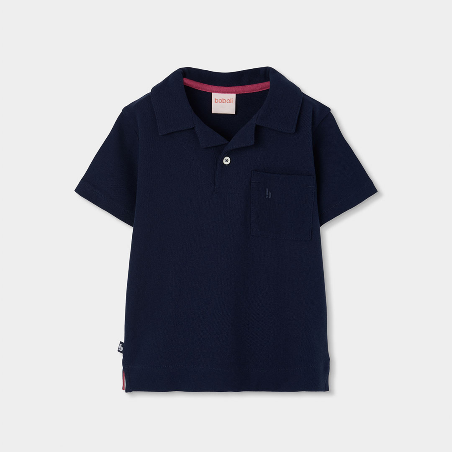 Polo De algodão Azul-marinho