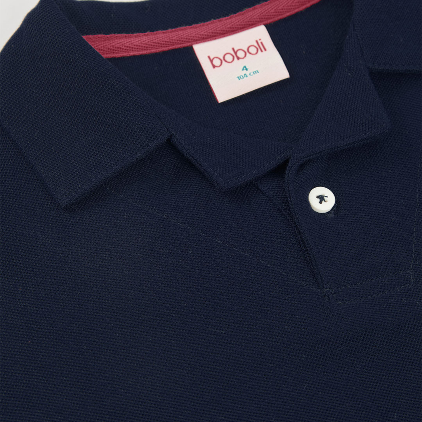 Polo De algodão Azul-marinho