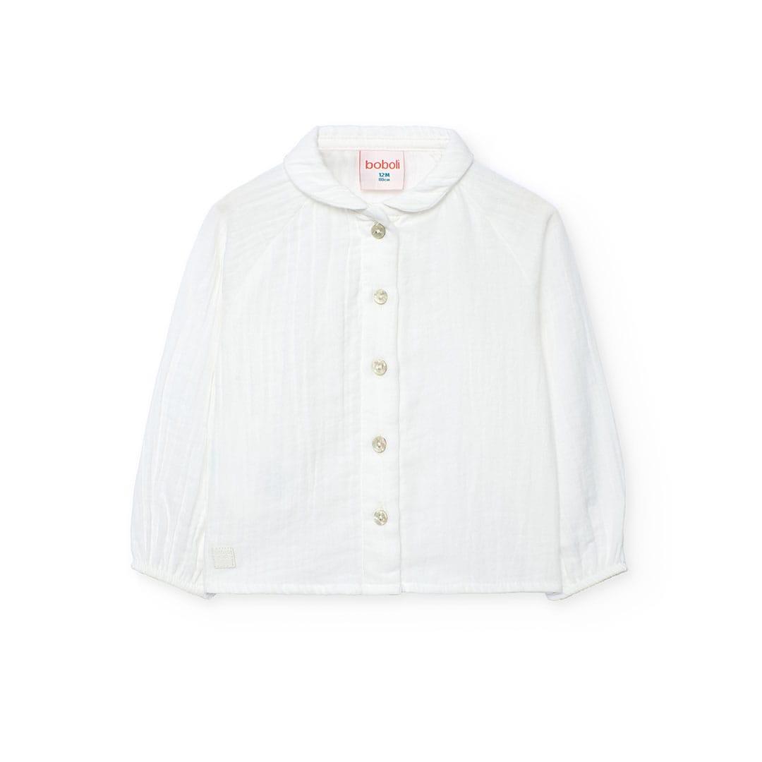 Camisa de menina branca | BOBOLI
